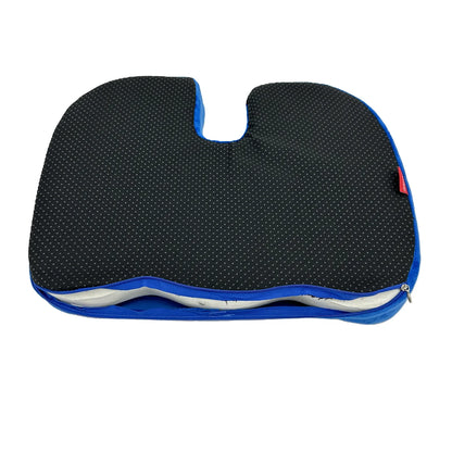 2Pc Memory Foam Lumbar and Seat Cushions Set for Orthopedic Pain Relief Helps Sciatica Non Slip Seat